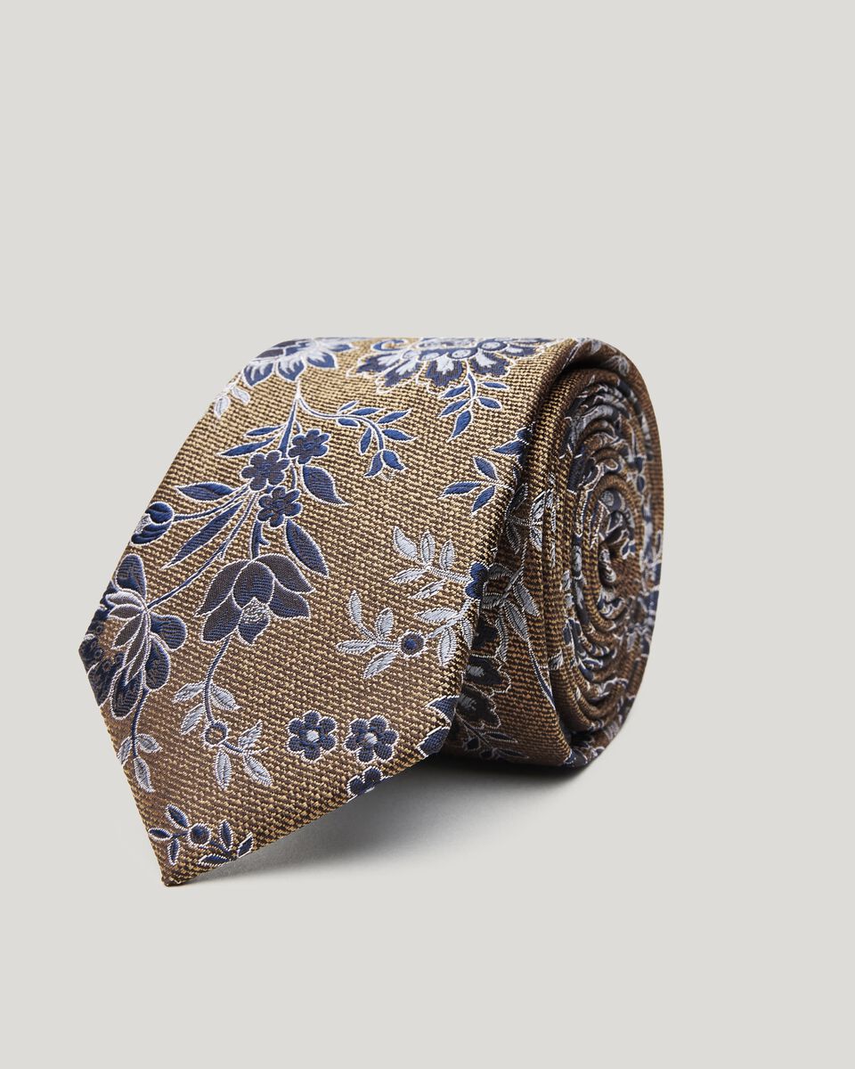 Multi Yarn Detailed Floral Tie